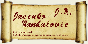 Jasenko Mankulović vizit kartica